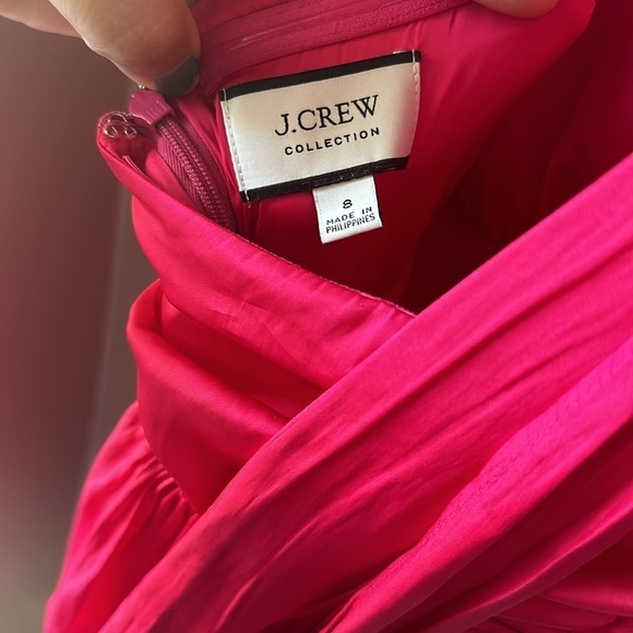 J. CREW Pink Halter Cutout Featherweight Satin Dress - Picture 10 of 10